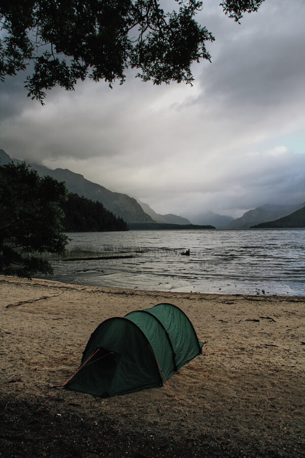 Camping at Lago Krüger.